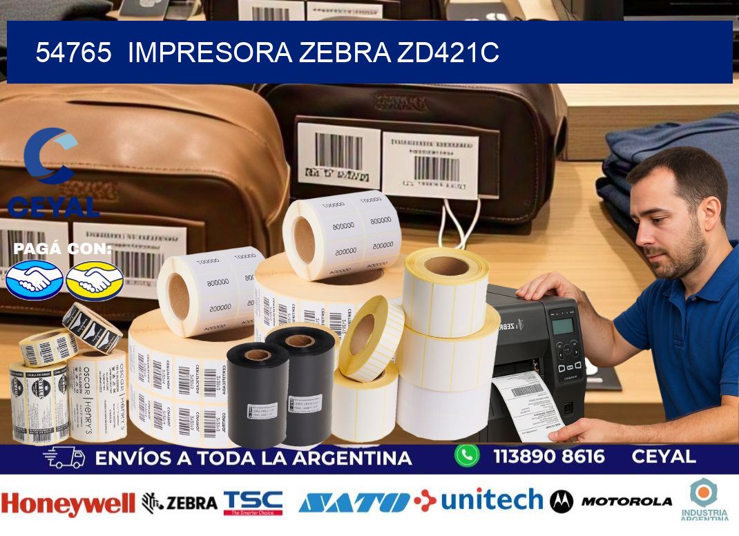54765  Impresora Zebra zd421c