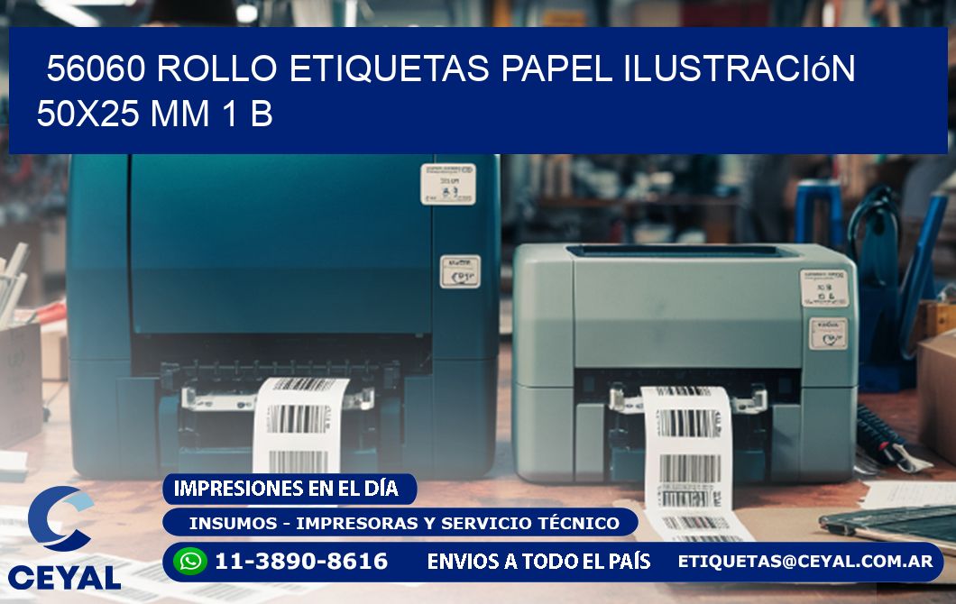 56060 Rollo Etiquetas Papel Ilustración 50x25 Mm 1 B