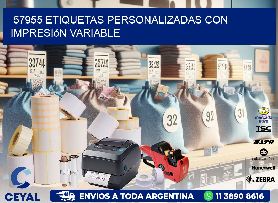 57955 etiquetas personalizadas con impresión variable
