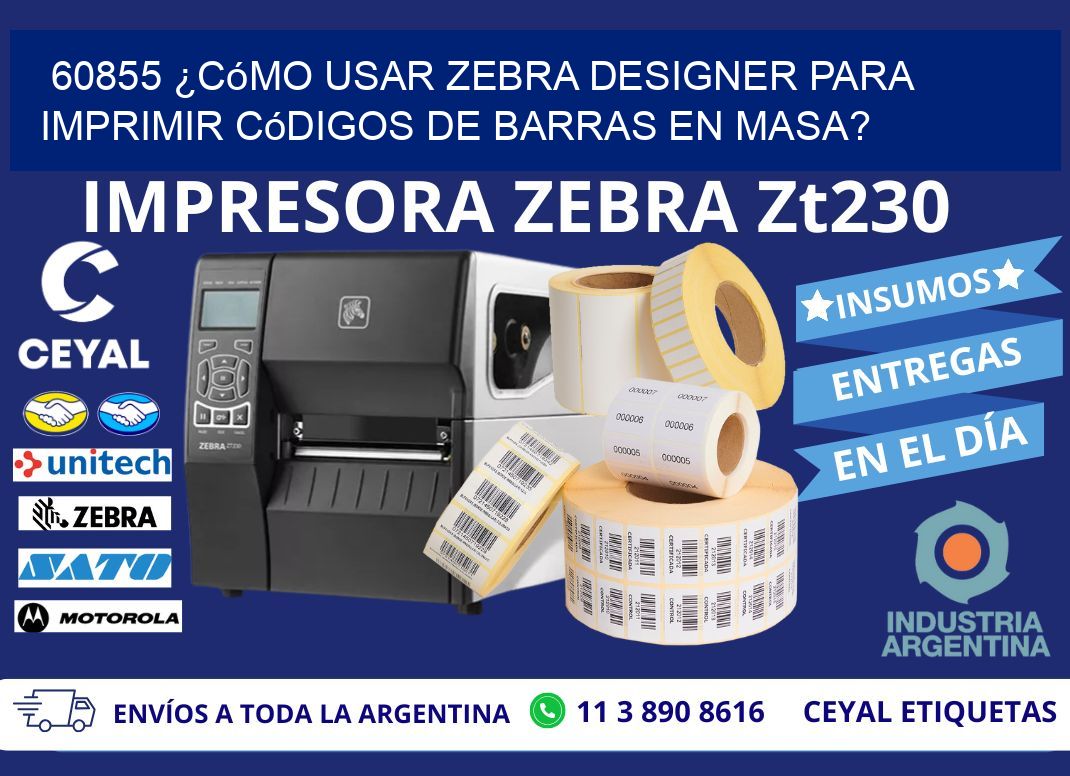 60855 ¿Cómo usar Zebra Designer para imprimir códigos de barras en masa?