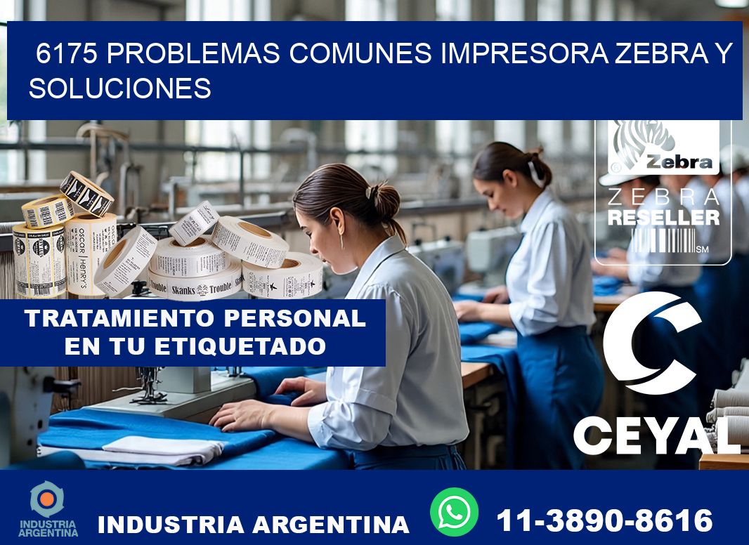 6175 problemas comunes impresora Zebra y soluciones