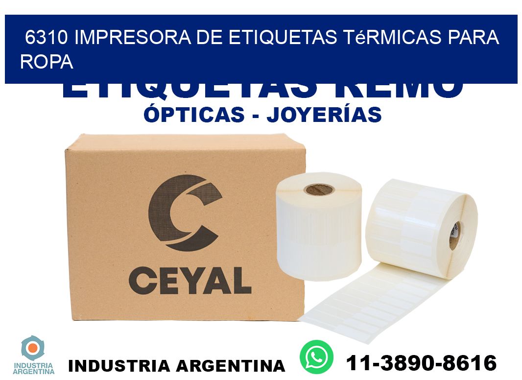 6310 impresora de etiquetas térmicas para ropa