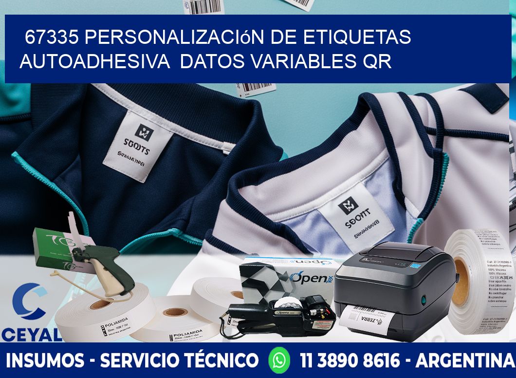 67335 Personalización de etiquetas autoadhesiva  datos variables QR