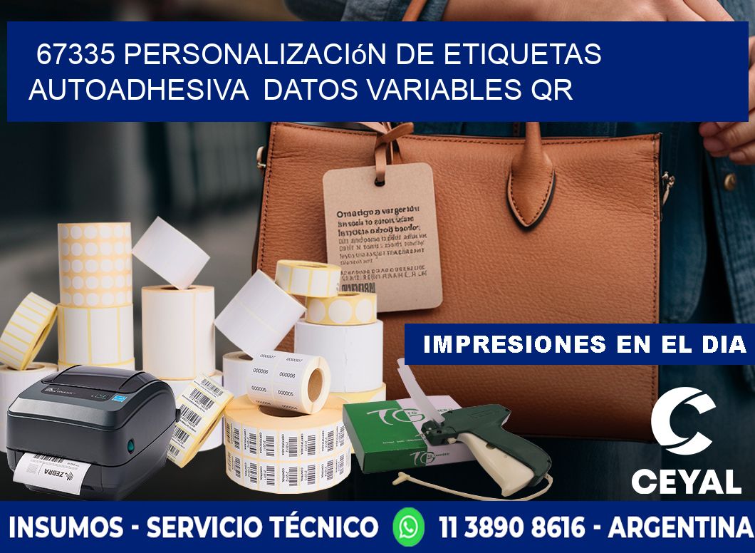 67335 Personalización de etiquetas autoadhesiva  datos variables QR