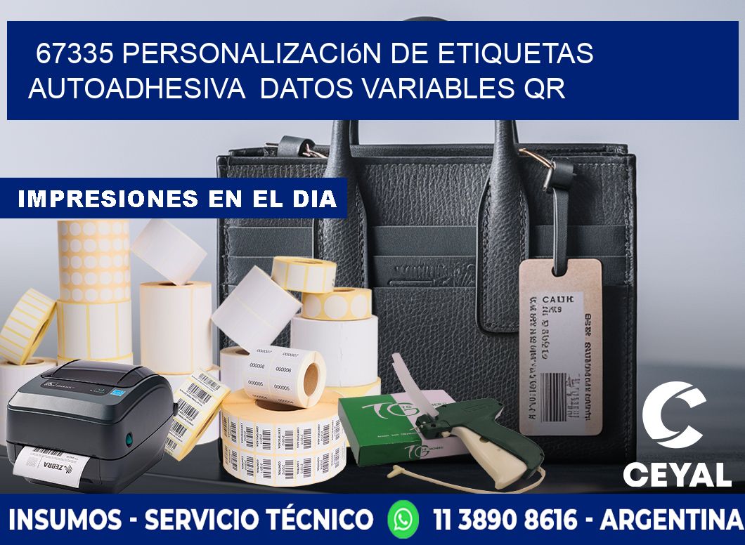67335 Personalización de etiquetas autoadhesiva  datos variables QR