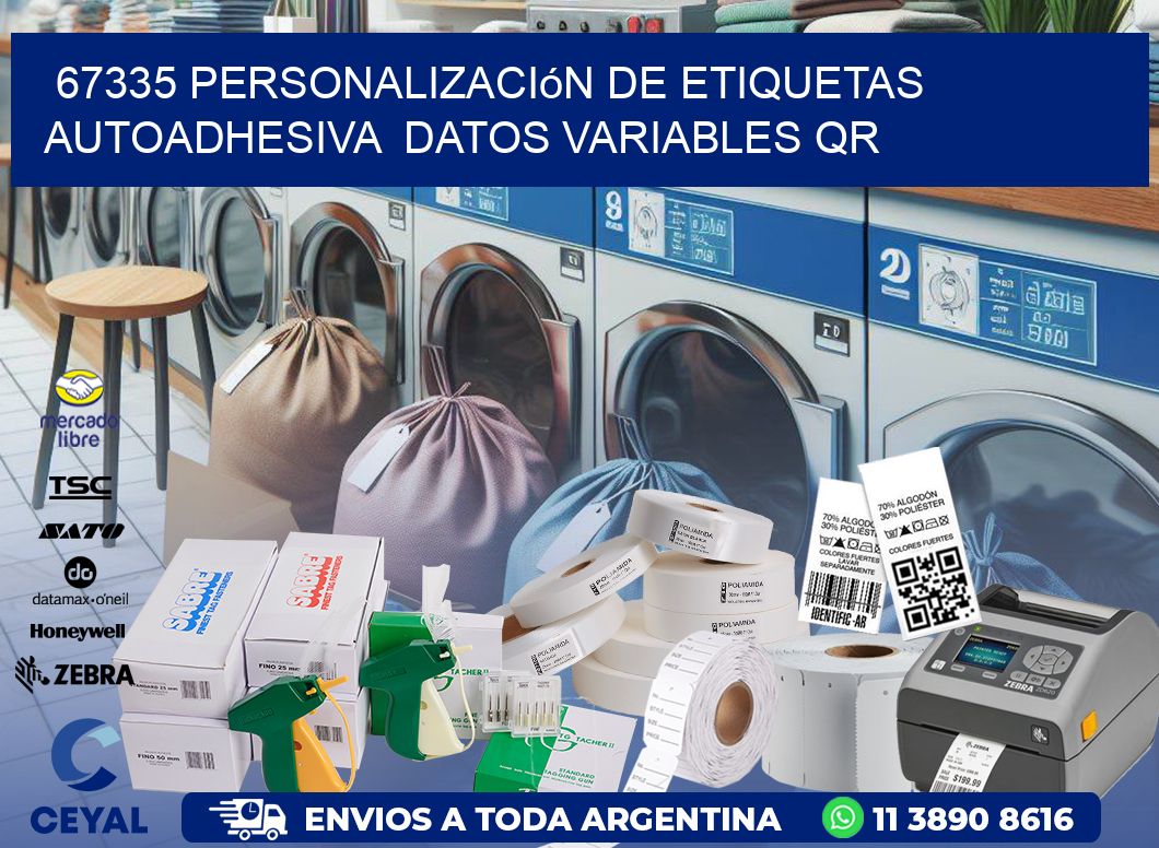 67335 Personalización de etiquetas autoadhesiva  datos variables QR