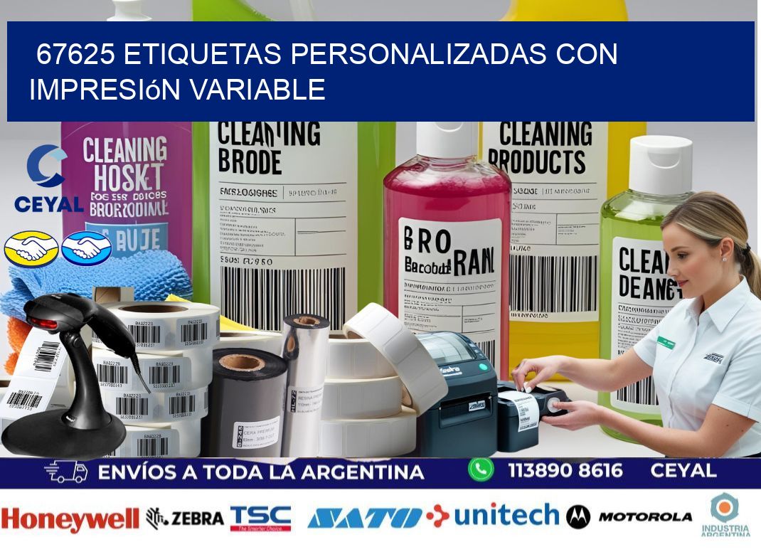 67625 etiquetas personalizadas con impresión variable