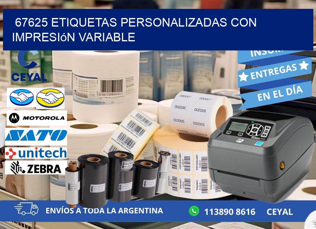 67625 etiquetas personalizadas con impresión variable
