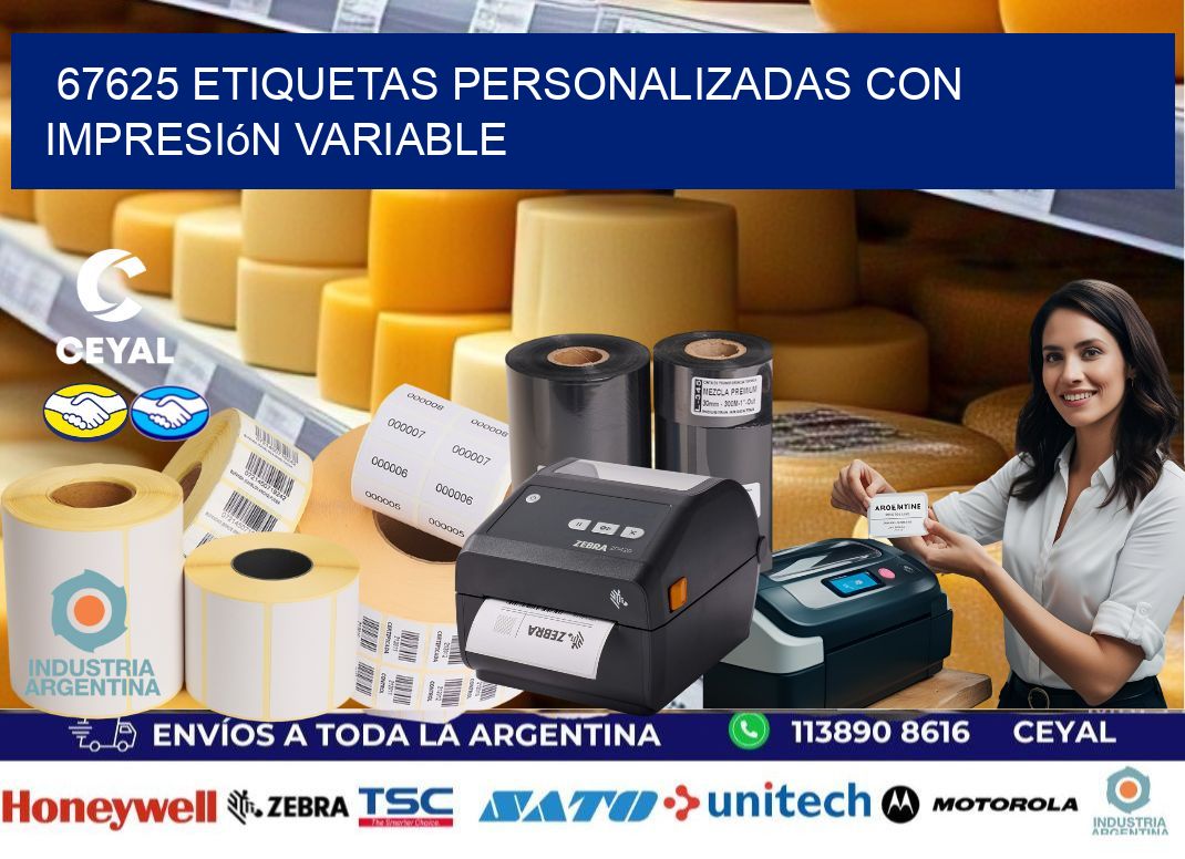 67625 etiquetas personalizadas con impresión variable