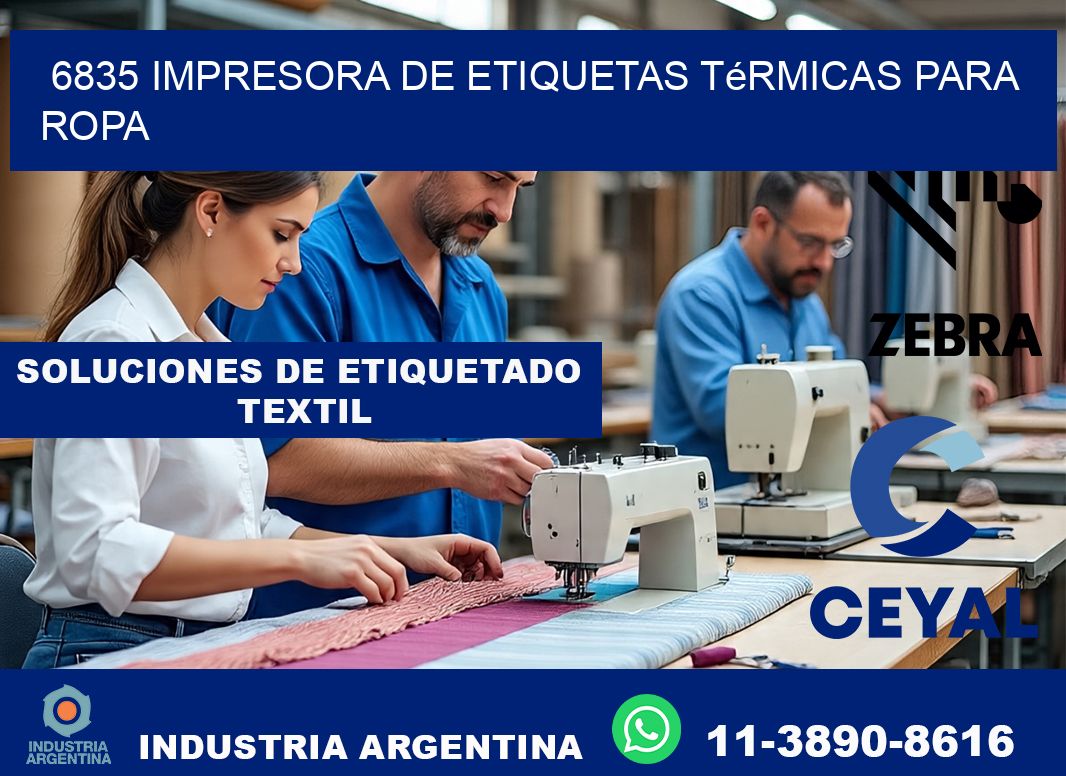 6835 impresora de etiquetas térmicas para ropa
