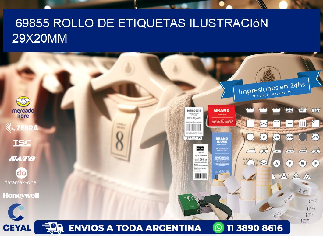 69855 Rollo De Etiquetas Ilustración 29x20mm