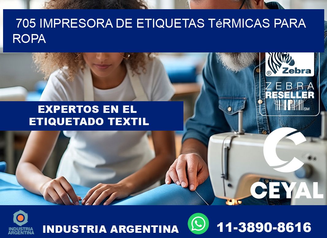 705 impresora de etiquetas térmicas para ropa