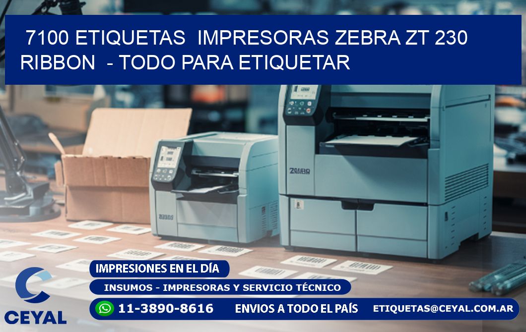 7100 etiquetas impresoras zebra zt 230 ribbon - Todo para Etiquetar