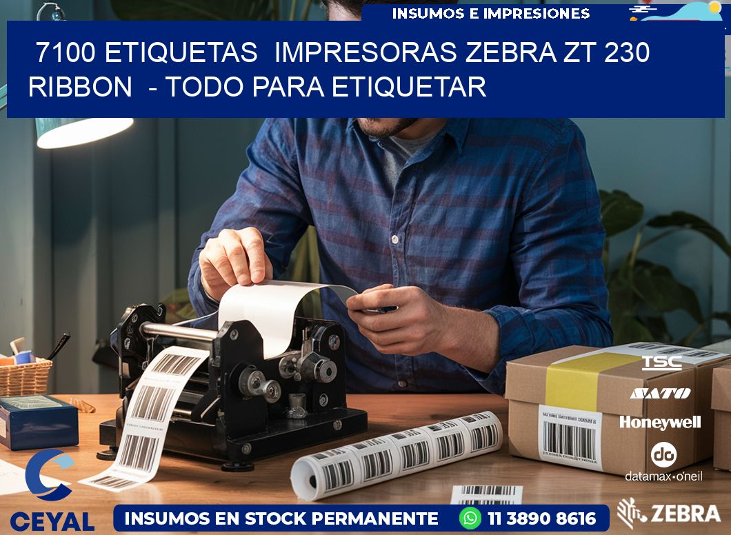 7100 etiquetas  impresoras zebra zt 230 ribbon  – Todo para Etiquetar