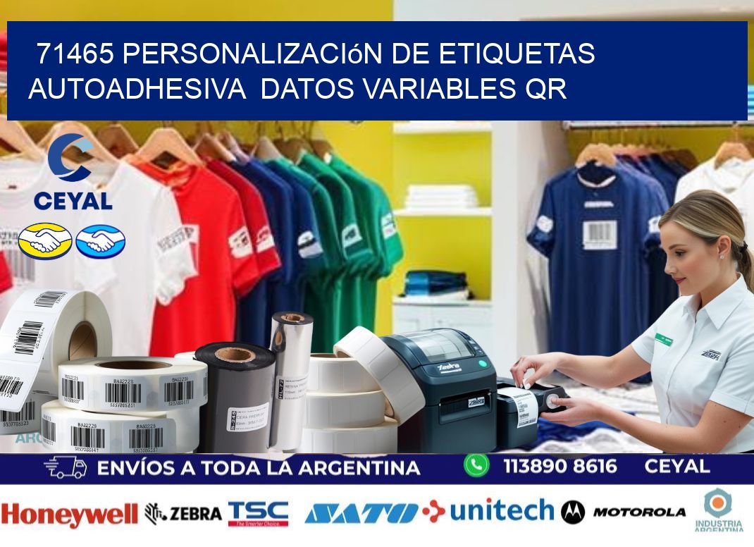 71465 Personalización de etiquetas autoadhesiva  datos variables QR