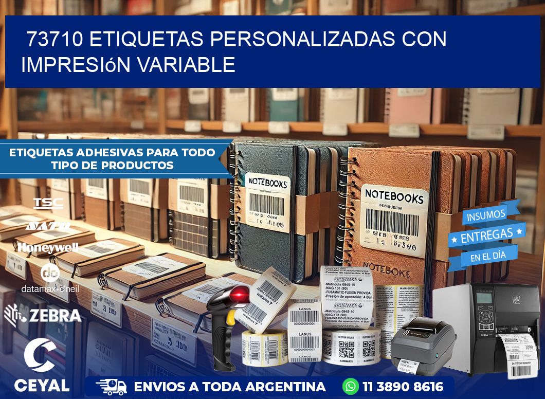 73710 etiquetas personalizadas con impresión variable