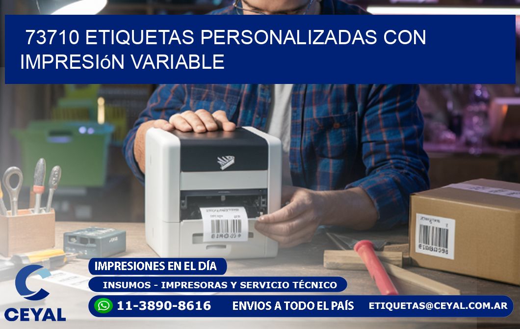 73710 etiquetas personalizadas con impresión variable