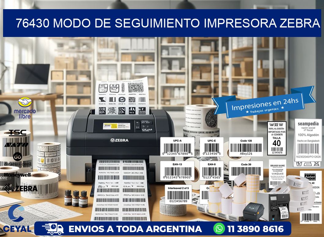 76430 Modo de seguimiento impresora Zebra