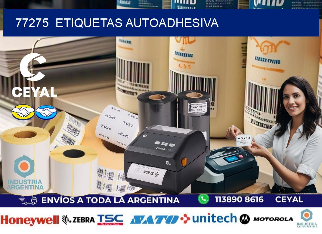 77275 etiquetas autoadhesiva