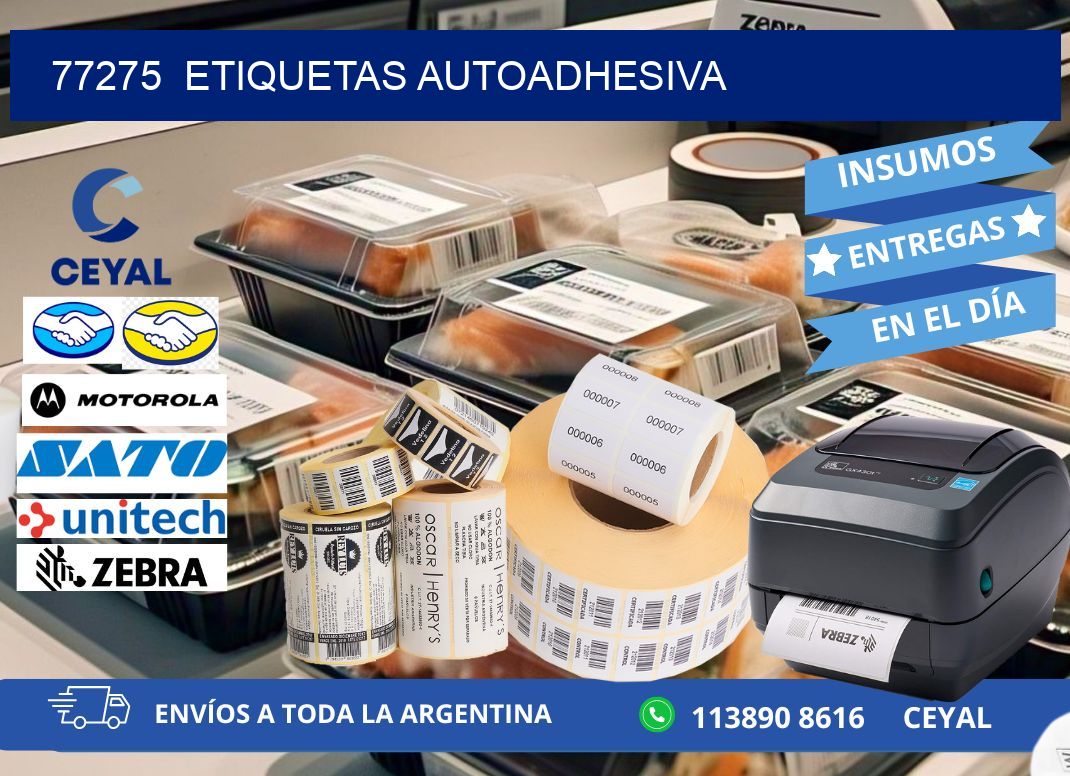 77275 etiquetas autoadhesiva