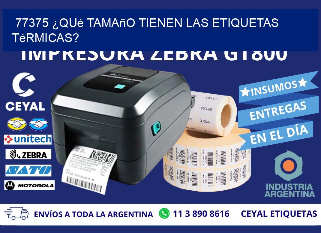 77375 ¿Qué tamaño tienen las etiquetas térmicas?