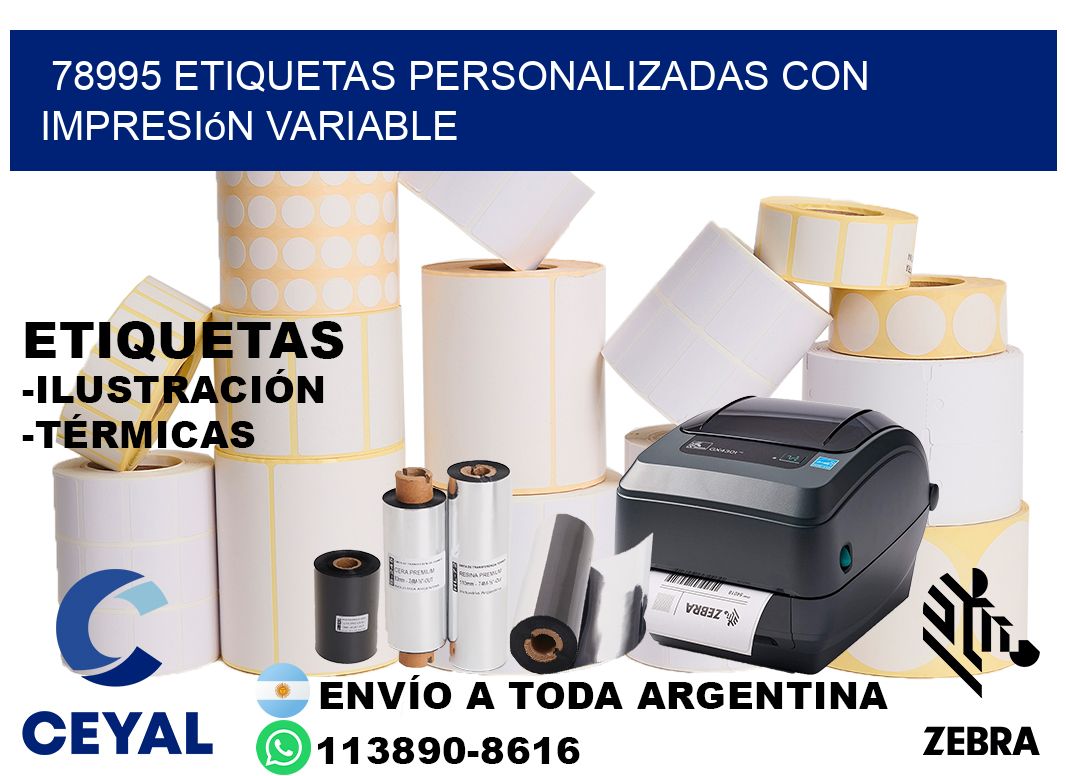 78995 etiquetas personalizadas con impresión variable