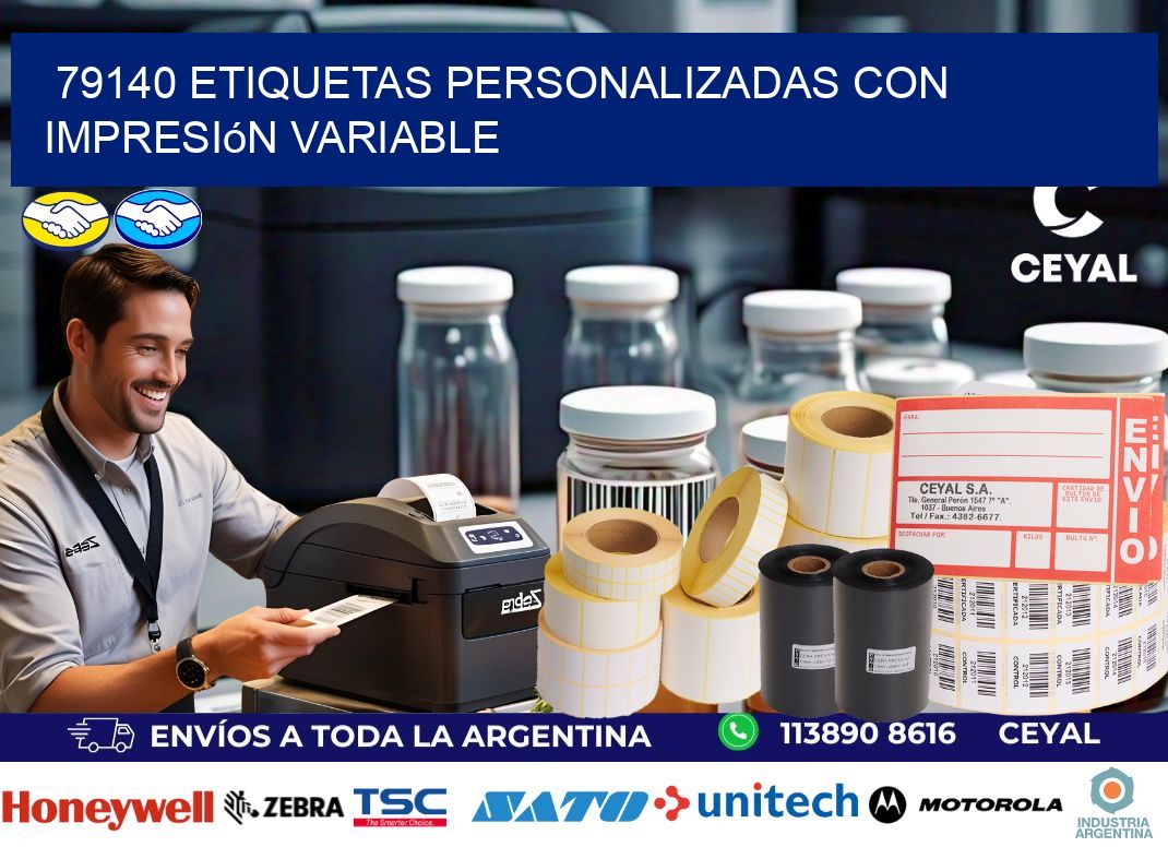 79140 etiquetas personalizadas con impresión variable
