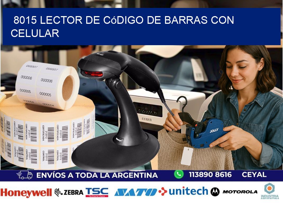 8015 Lector de código de barras con celular