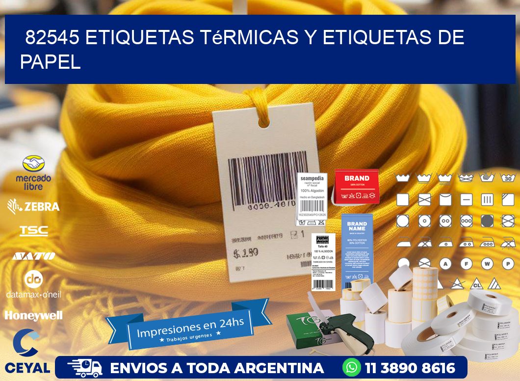 82545 etiquetas térmicas y etiquetas de papel