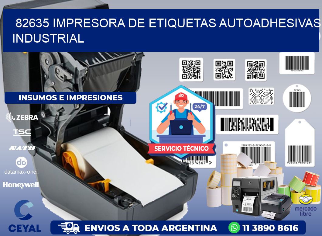 82635 Impresora de etiquetas autoadhesivas industrial
