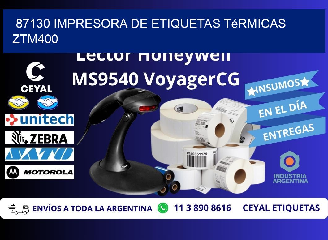 87130 Impresora de etiquetas térmicas ZTM400