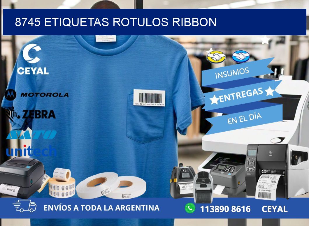 8745 Etiquetas rotulos ribbon