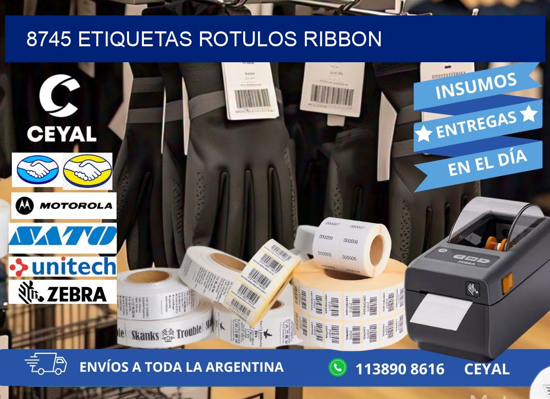 8745 Etiquetas rotulos ribbon