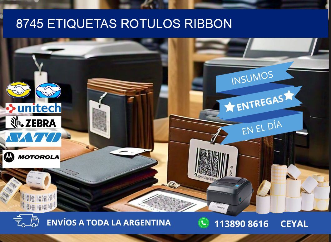 8745 Etiquetas rotulos ribbon