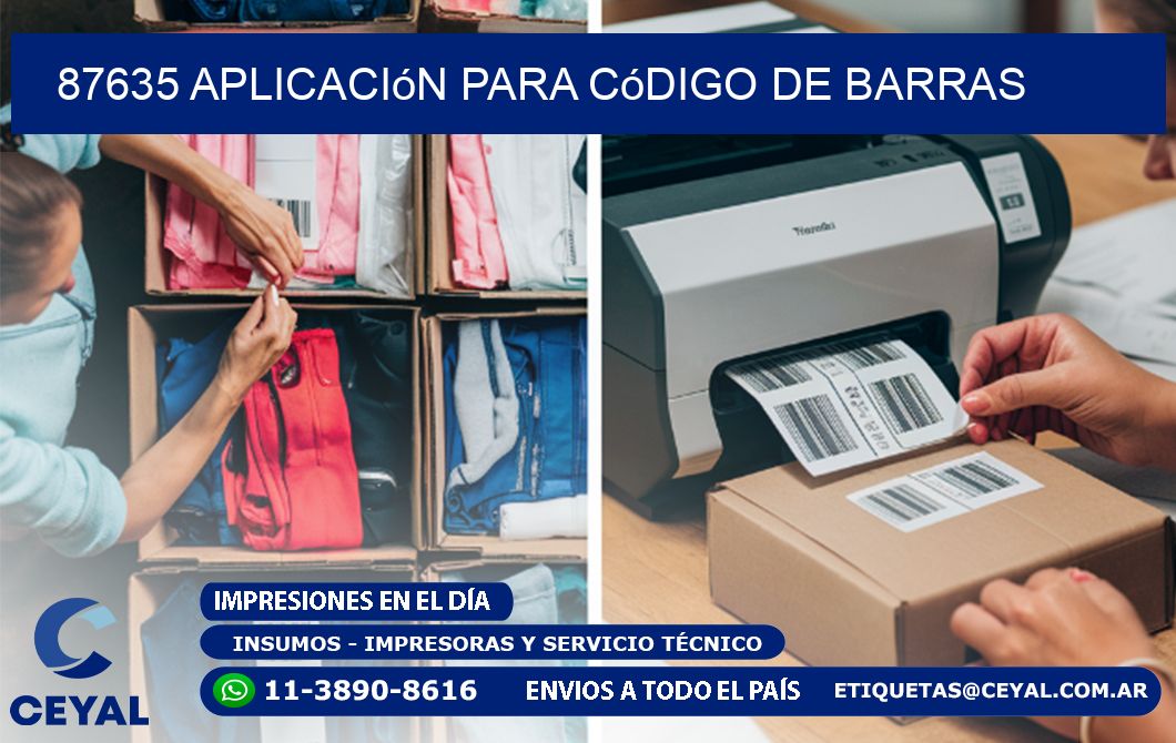 87635 Aplicación para código de barras
