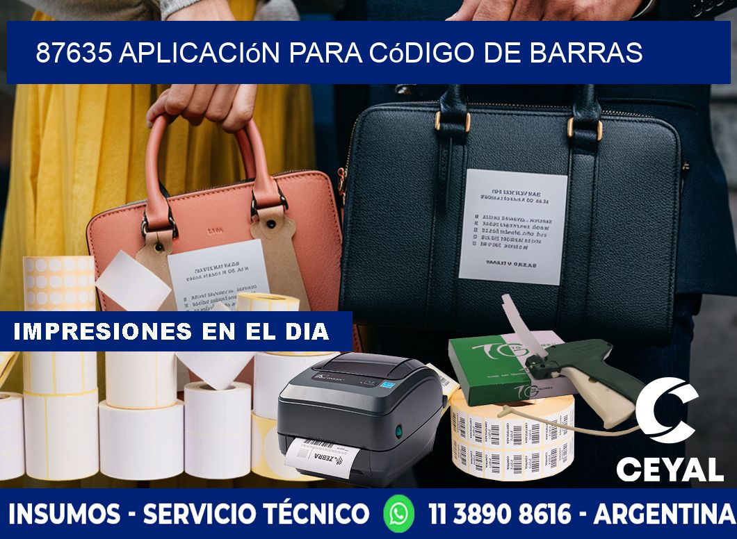 87635 Aplicación para código de barras