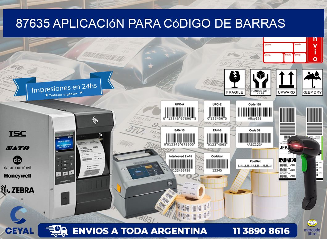 87635 Aplicación para código de barras