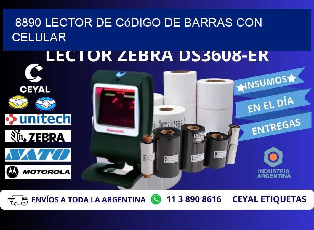 8890 Lector de código de barras con celular