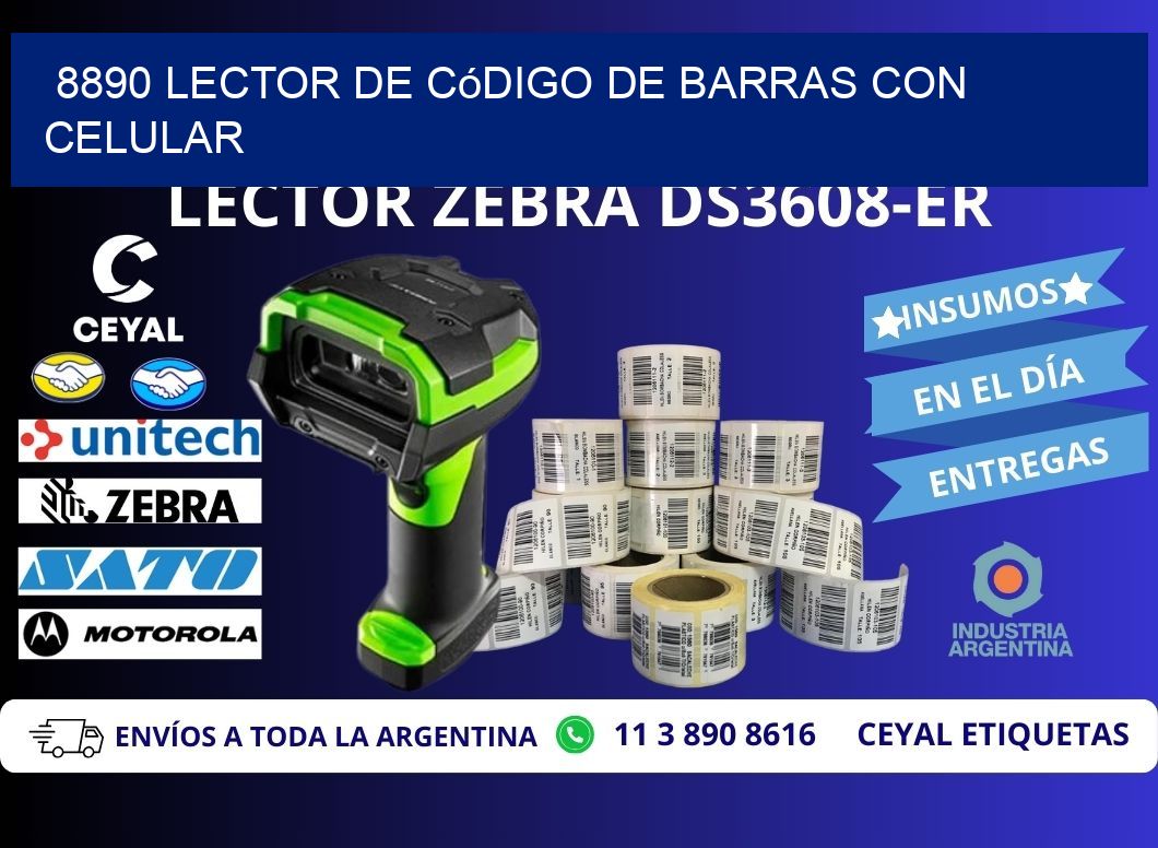 8890 Lector de código de barras con celular