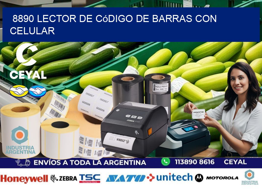 8890 Lector de código de barras con celular