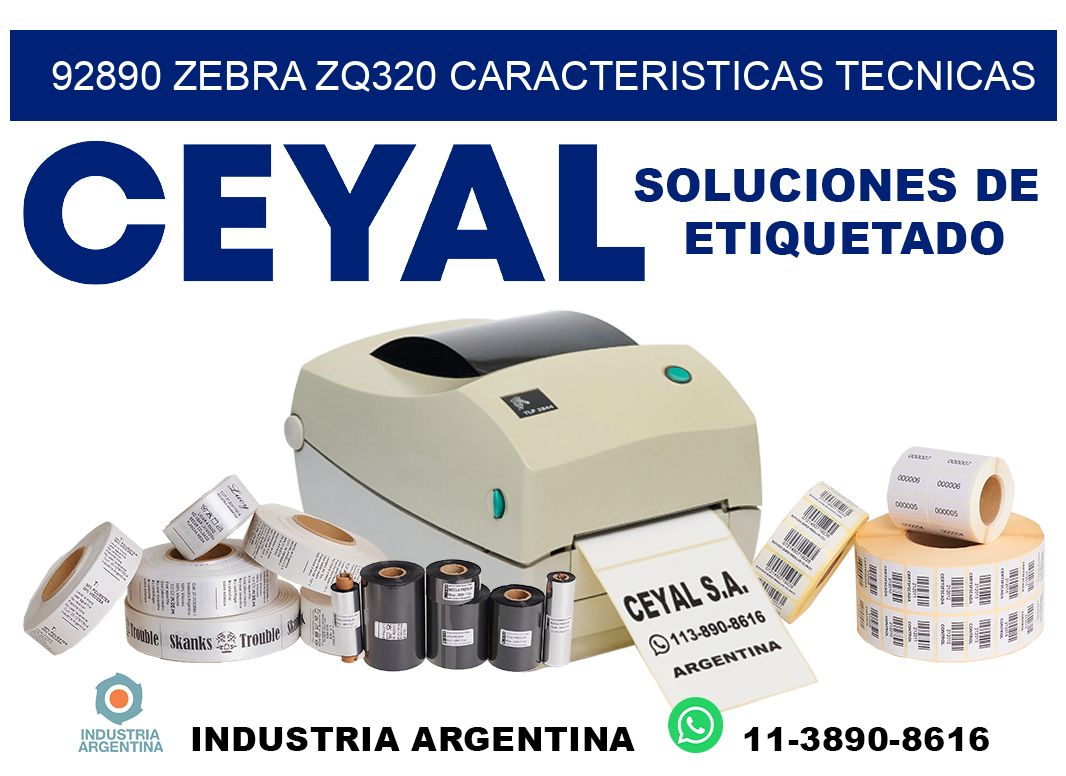 92890 zebra zq320 caracteristicas tecnicas