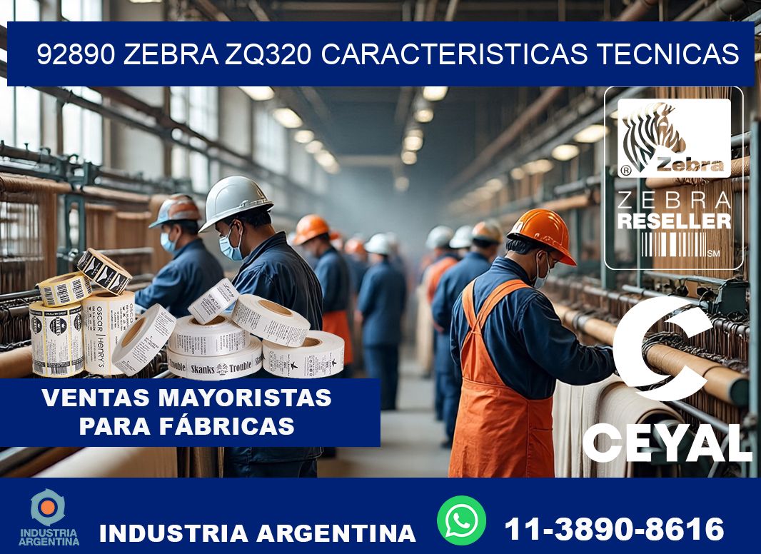 92890 zebra zq320 caracteristicas tecnicas
