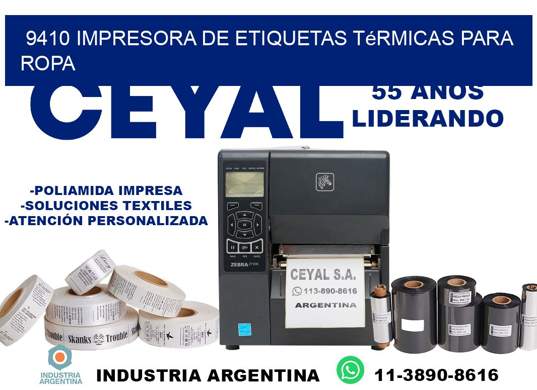 9410 impresora de etiquetas térmicas para ropa