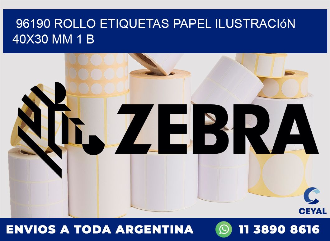 96190 Rollo Etiquetas Papel Ilustración 40x30 Mm 1 B