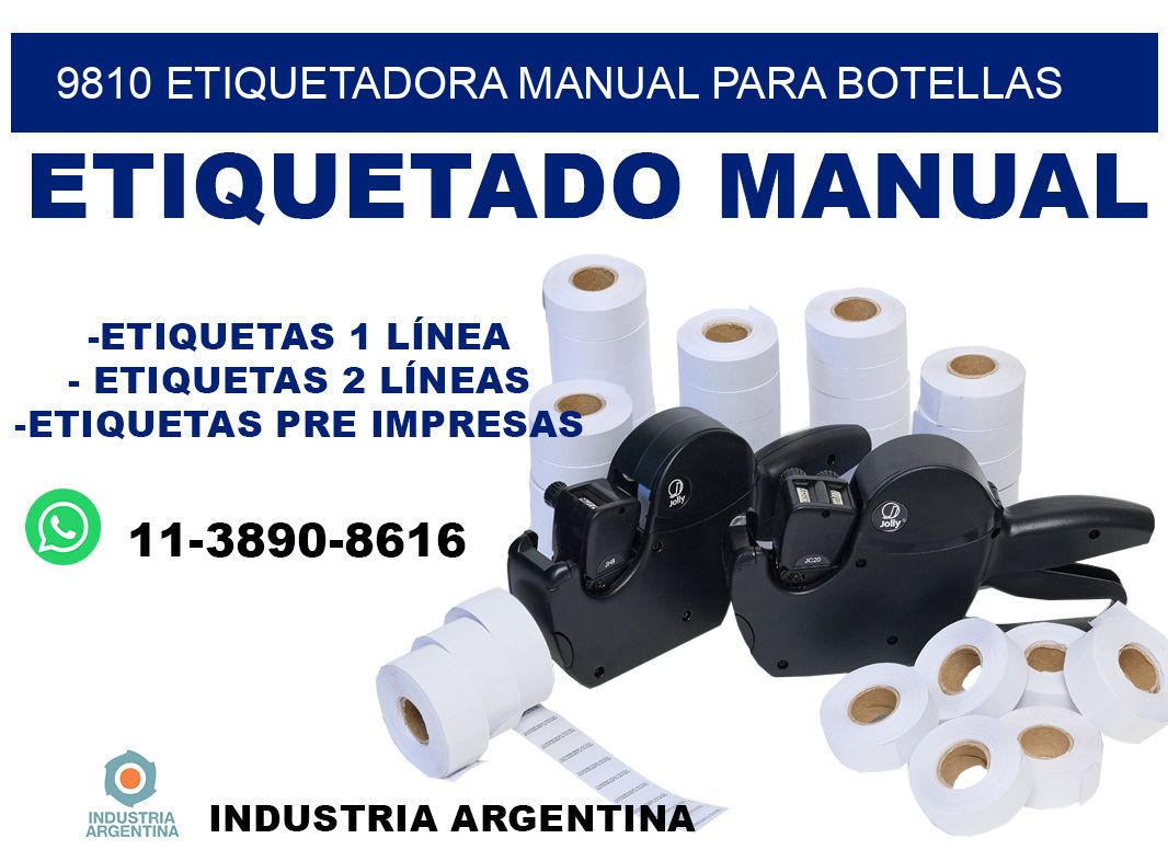 9810 etiquetadora manual para botellas