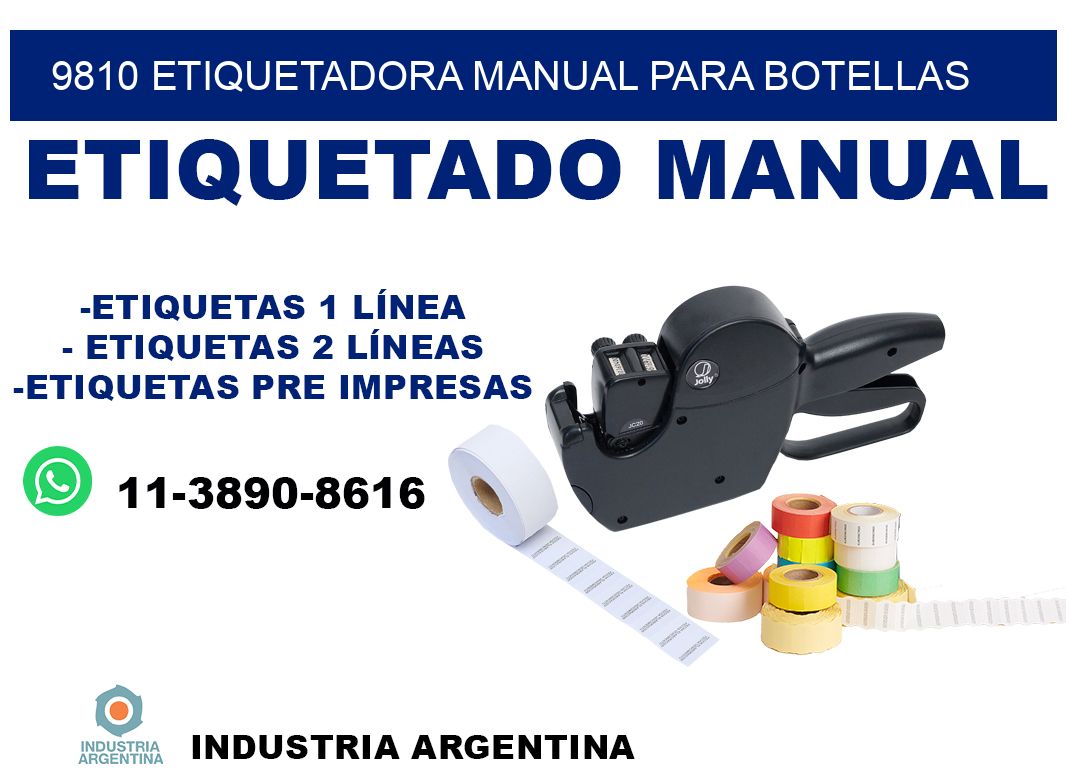 9810 etiquetadora manual para botellas