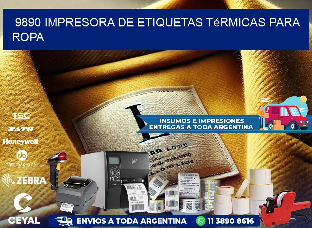 9890 impresora de etiquetas térmicas para ropa