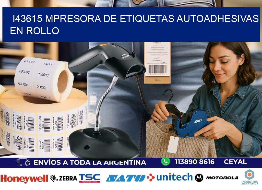 I43615 mpresora de etiquetas autoadhesivas en rollo