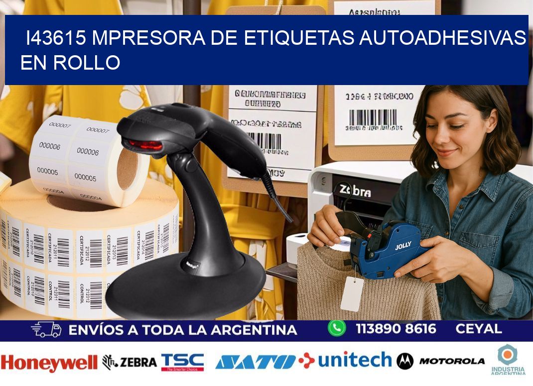 I43615 mpresora de etiquetas autoadhesivas en rollo