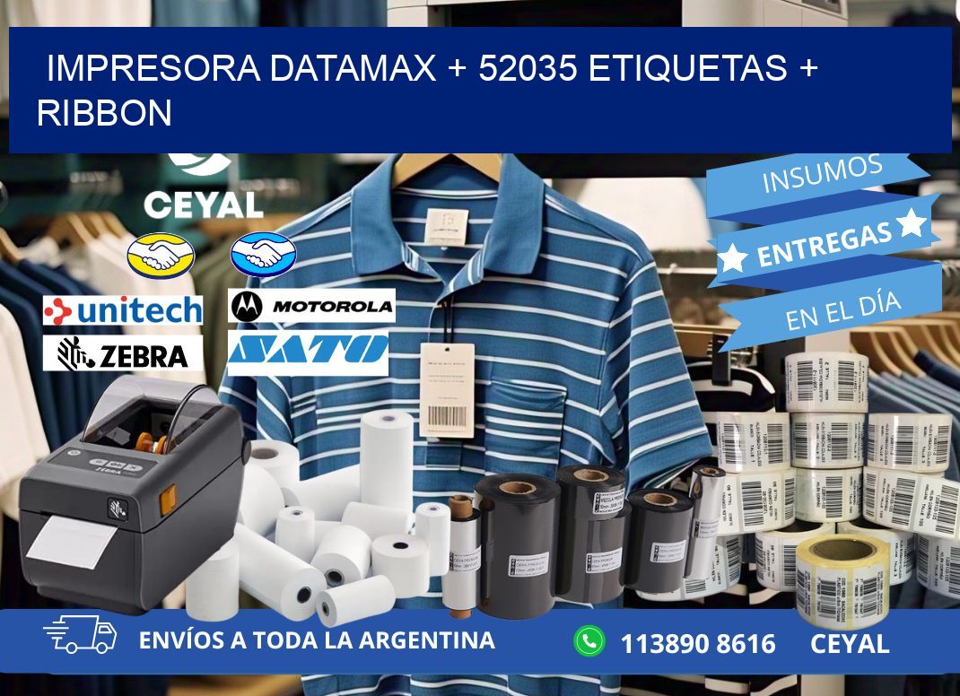 impresora DATAMAX + 52035 etiquetas + ribbon